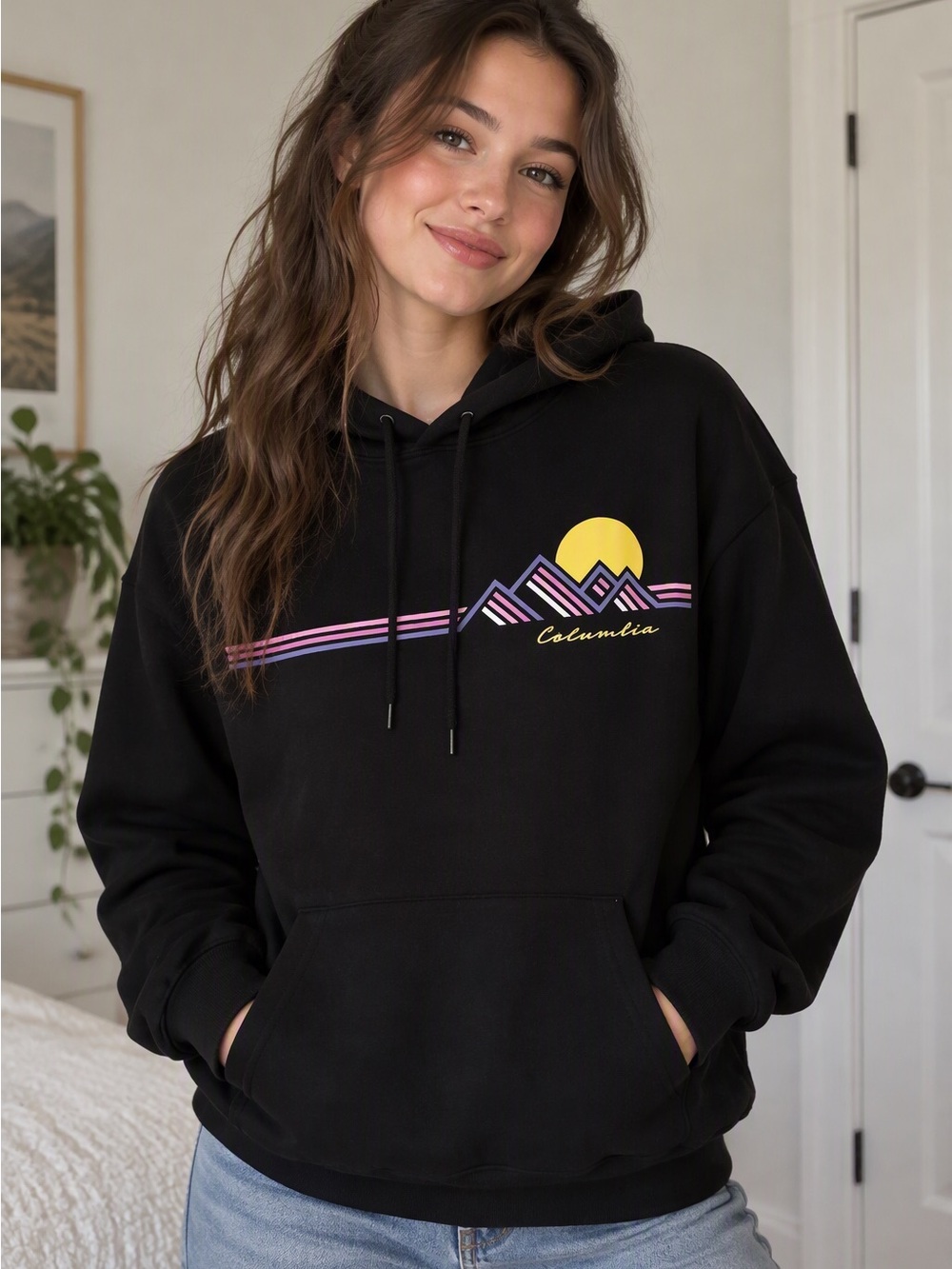 Columbia Women's Black Graphic Hoodie